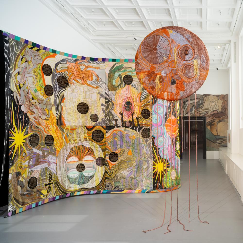 Emma Talbot, Psyche, Sammlungssatellit #10, Ausstellung, Kunstausstellung, Krefeld, Kaiser Wilhelm Museum, Kunstmuseen Krefeld, Galerie Onrust, Installationsansicht, Dirk Rose