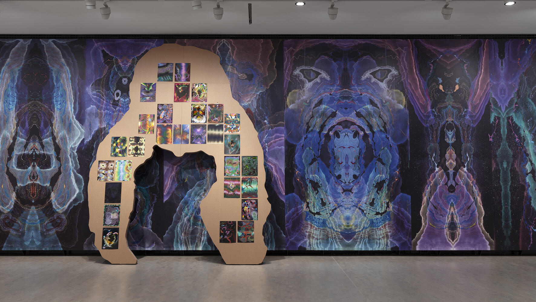 Kerstin Brätsch, Ausstellung, Kunstausstellung, Bonn, Kunstmuseum Bonn, Ausstellungsansicht, MTAATEM, MUNCH Oslo, Ove Kvavi