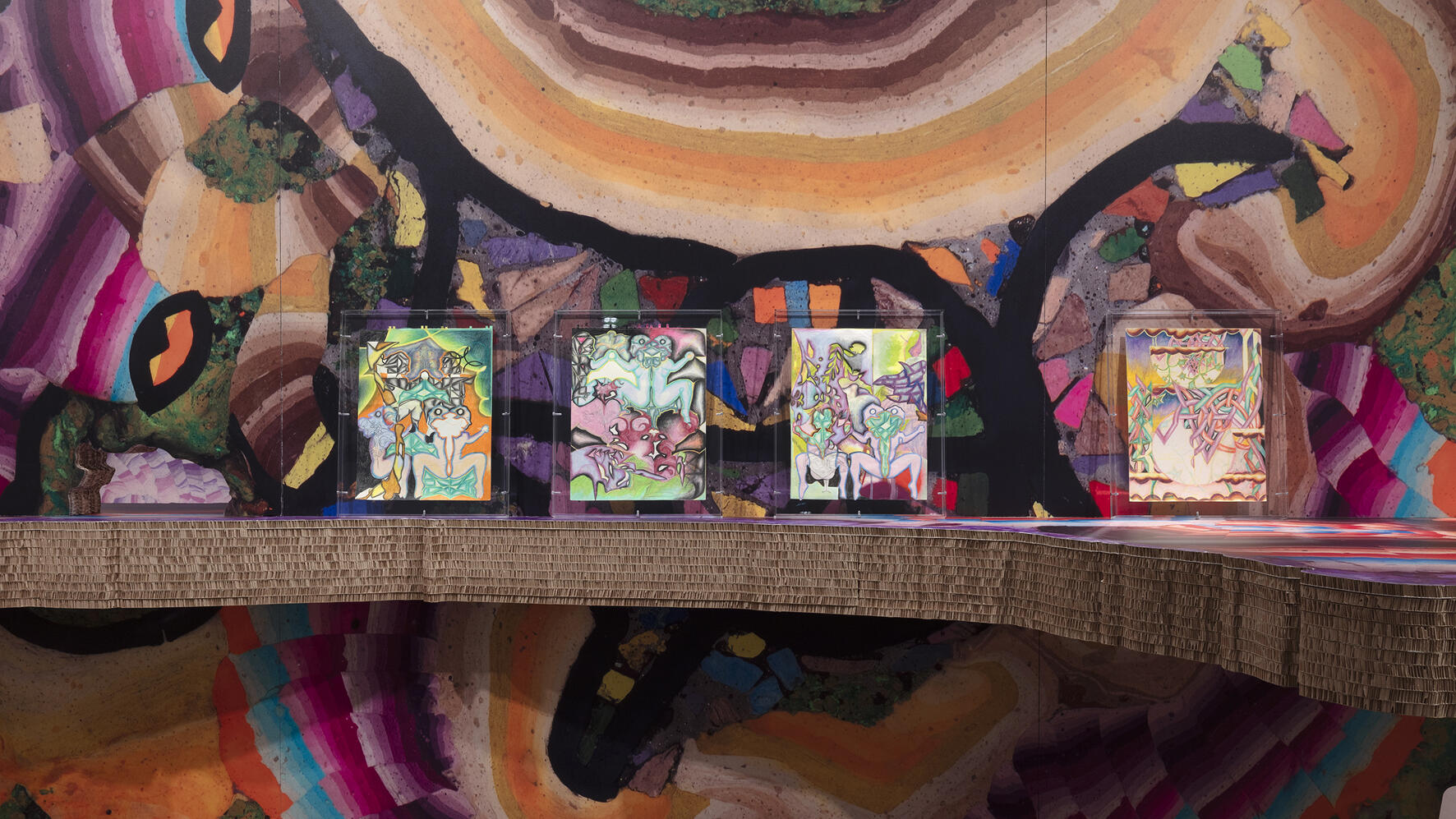 Kerstin Brätsch, Ausstellung, Kunstausstellung, Bonn, Kunstmuseum Bonn, Ausstellungsansicht, MTAATEM, MUNCH Oslo, Ove Kvavi