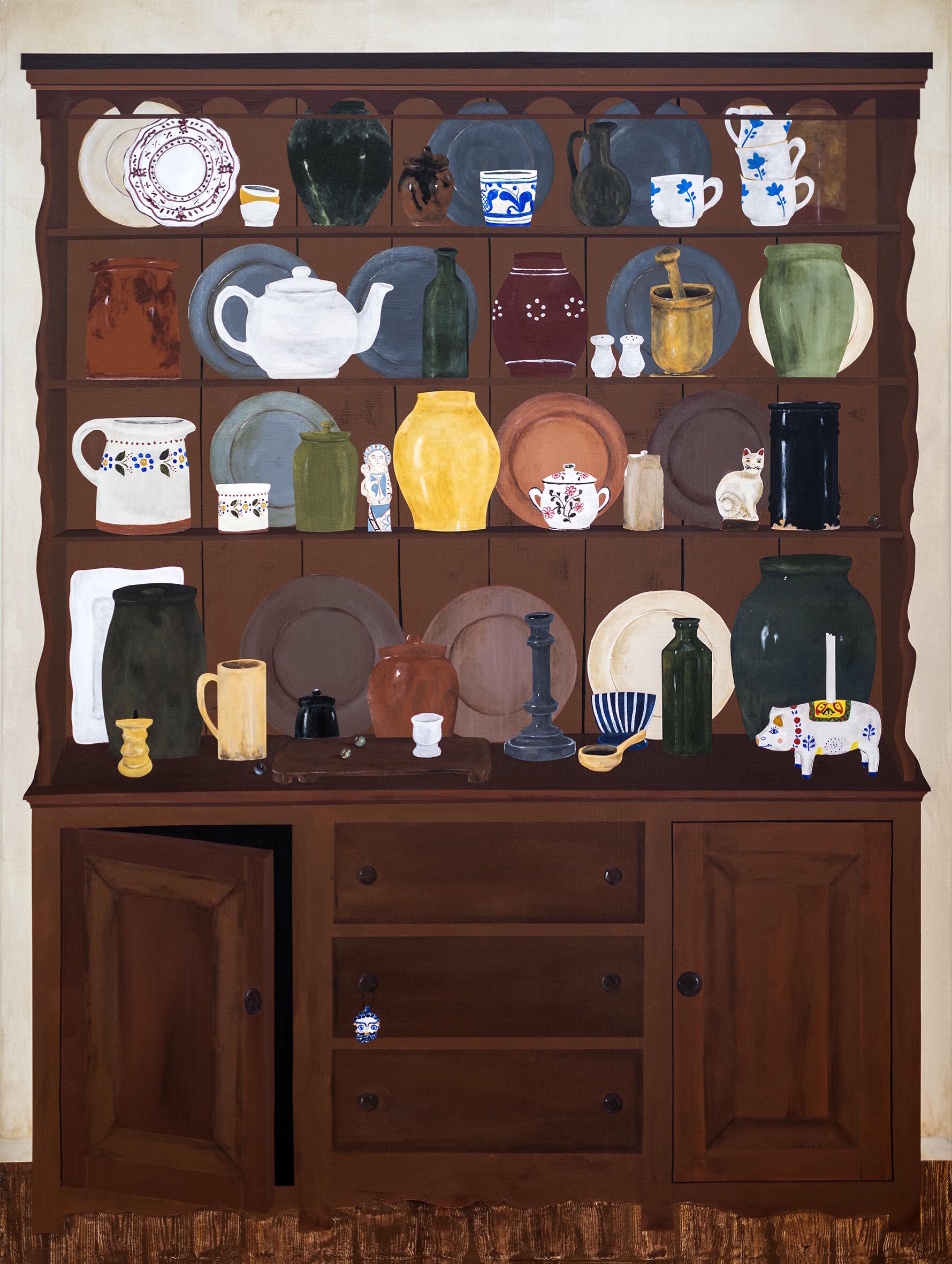 KIRIAKOS TOMPOLIDIS, The Quiet Hour, Ausstellung, Kunstausstellung, Museum Folkwang, Tanja Lamers, Cabinet with Objects