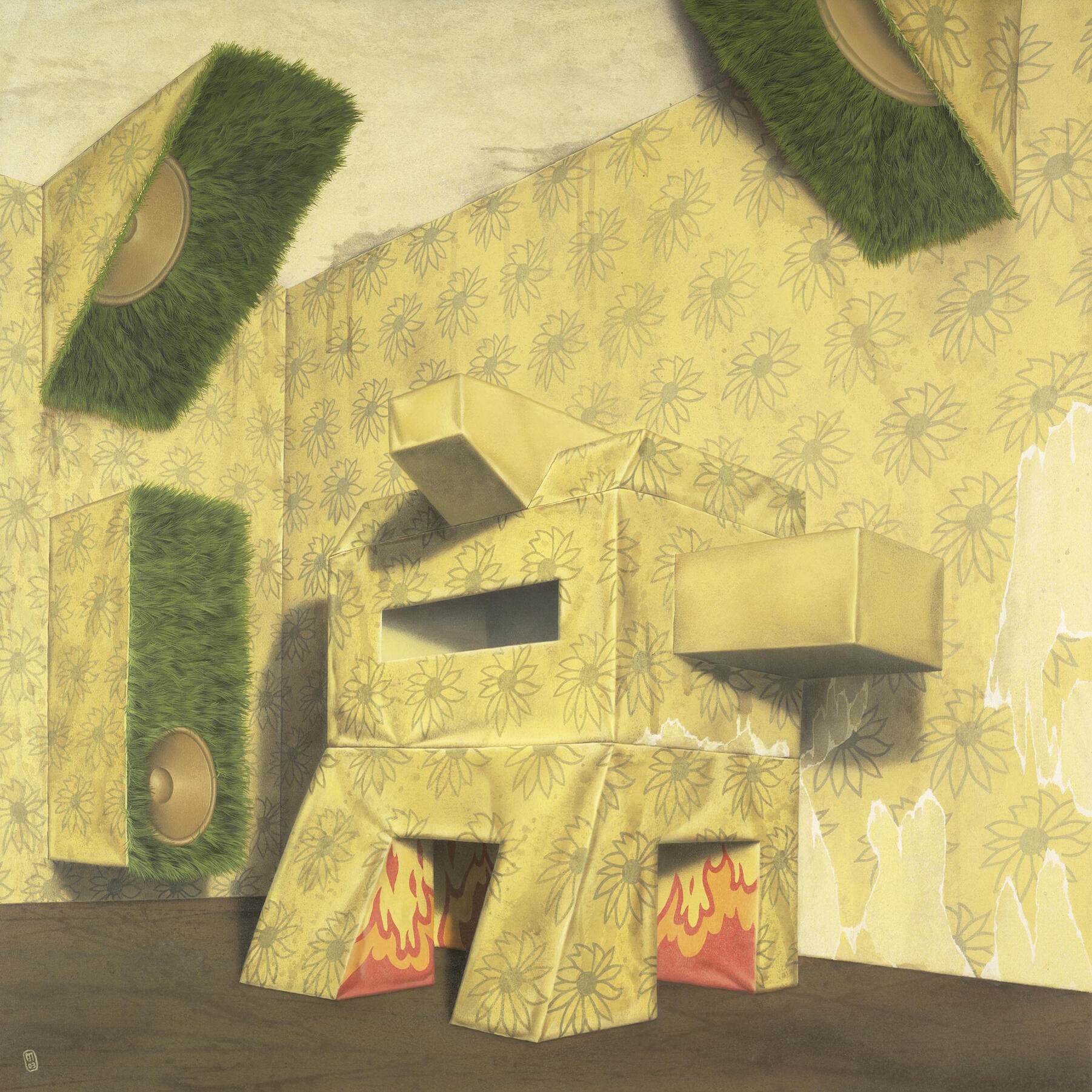 Eckart Hahn: Papiertiger, Ausstellung, Kunstausstellung, Bergisch Gladbach, Villa Zanders, Camouflage, VG Bild-Kunst, Privatsammlung Tübingen