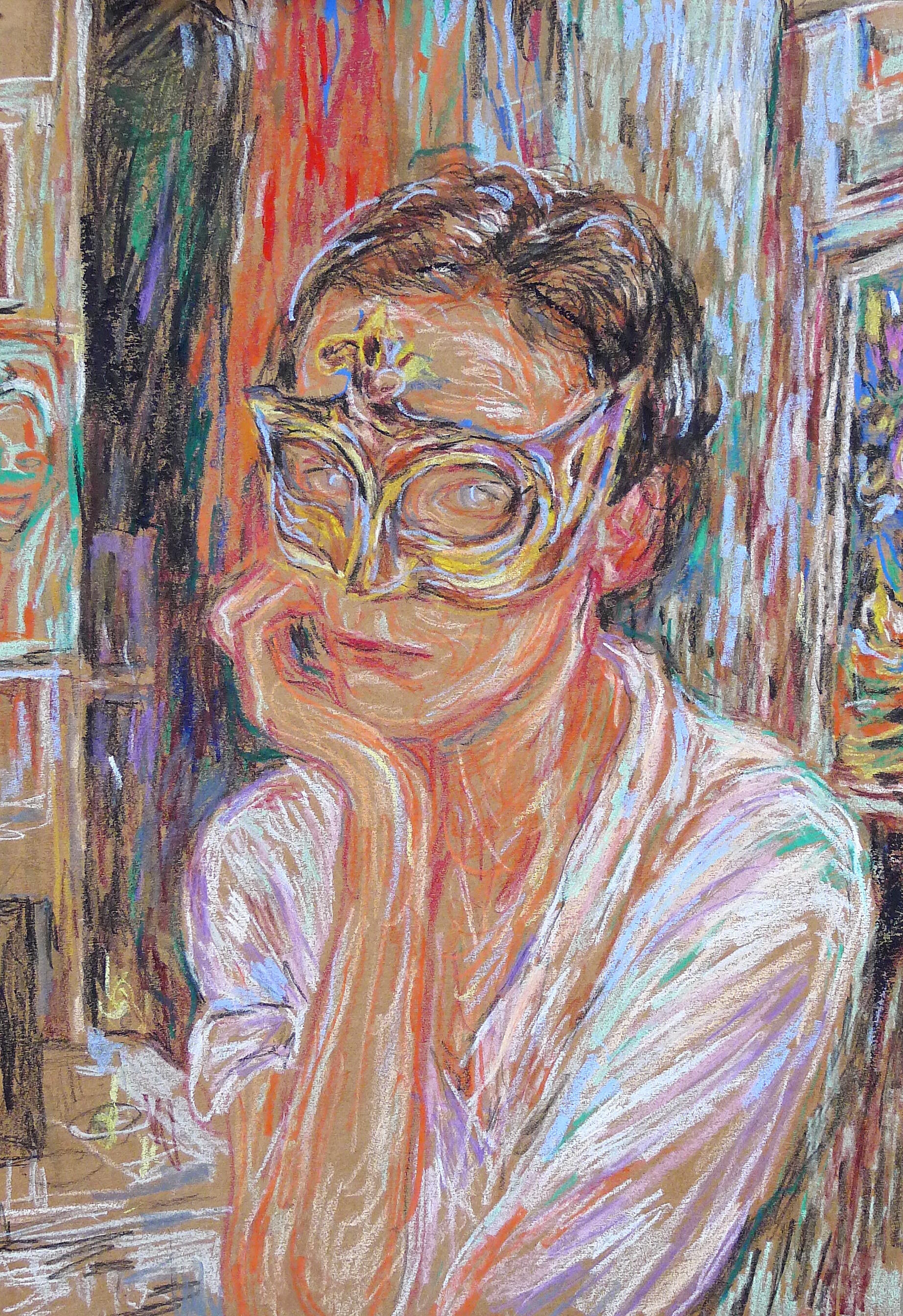 Ulrike Theusner, Schattenseiten, Ausstellung, Kunstausstellung, Bonn, August Macke Haus, Selbstportrait mit Maske