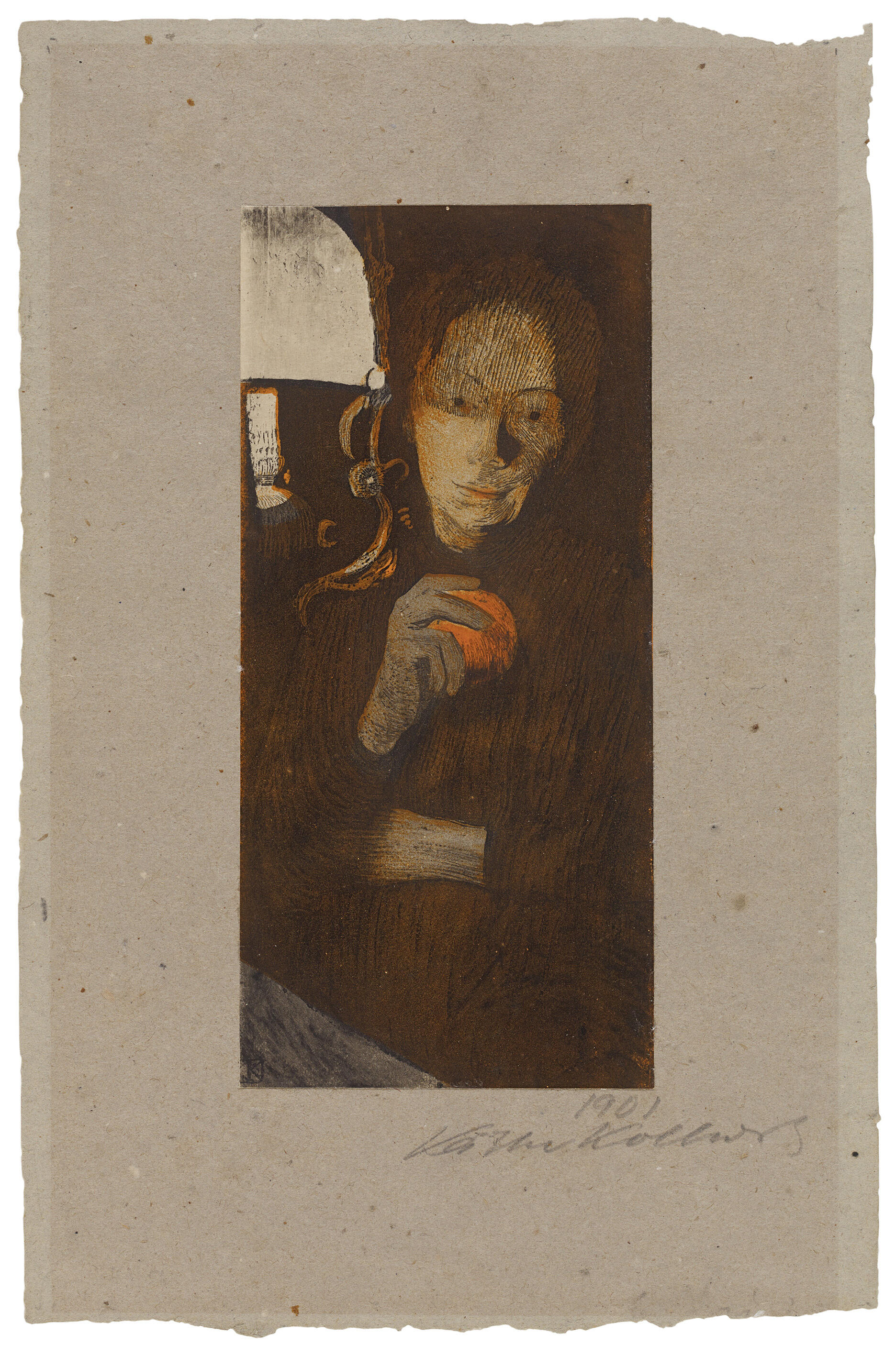 Kollwitz neu sehen, Ausstellung, Kunstausstellung, Köln, Käthe Kollwitz Museum Köln, Frau mit Orange