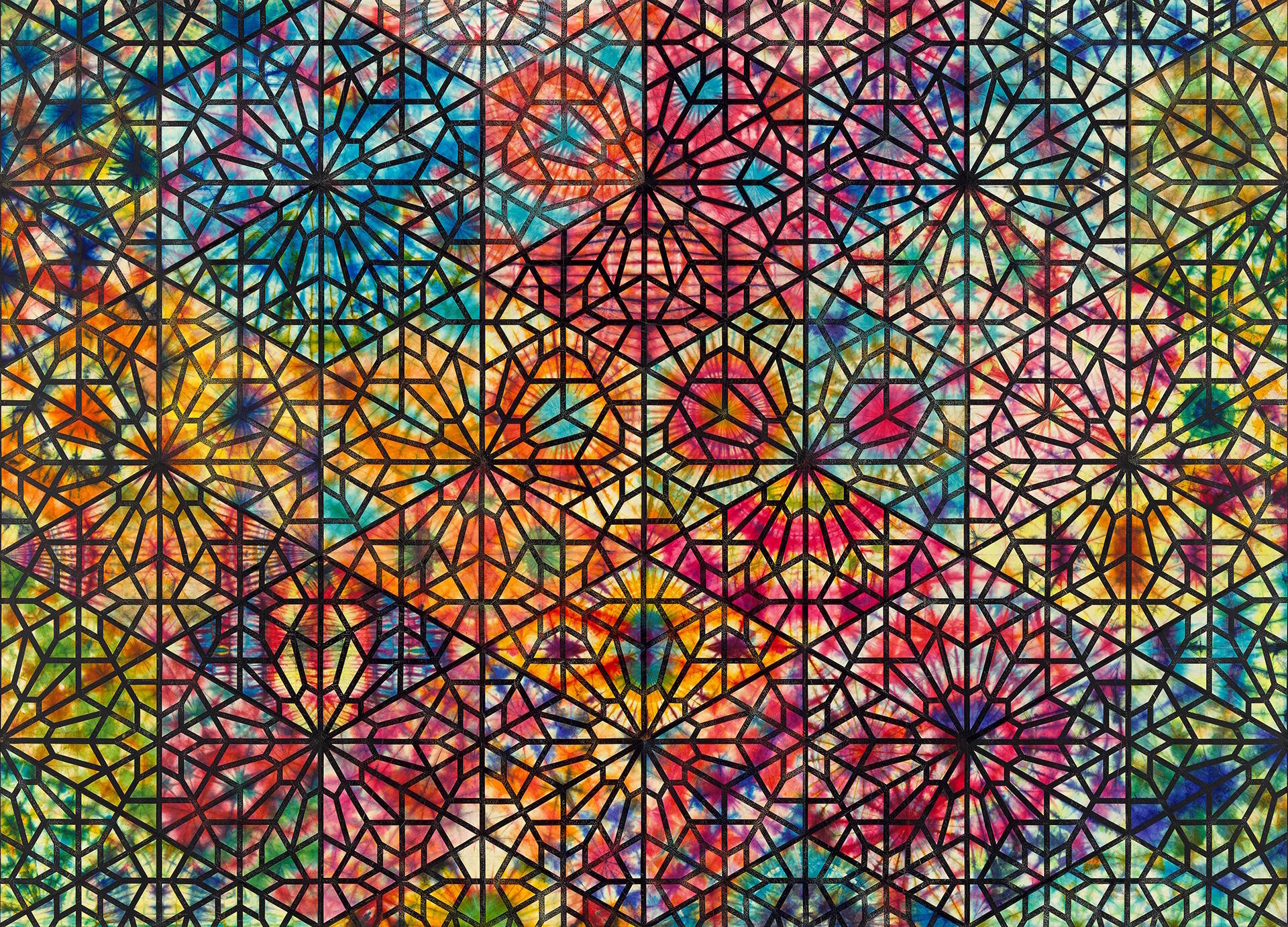 Schön & streng: Die Macht des Ornaments, Ausstellung, Kunstausstellung, Wuppertal, Von der Heydt Museum, Philip Taaffe, Cairene Window II, Jablonka Collection