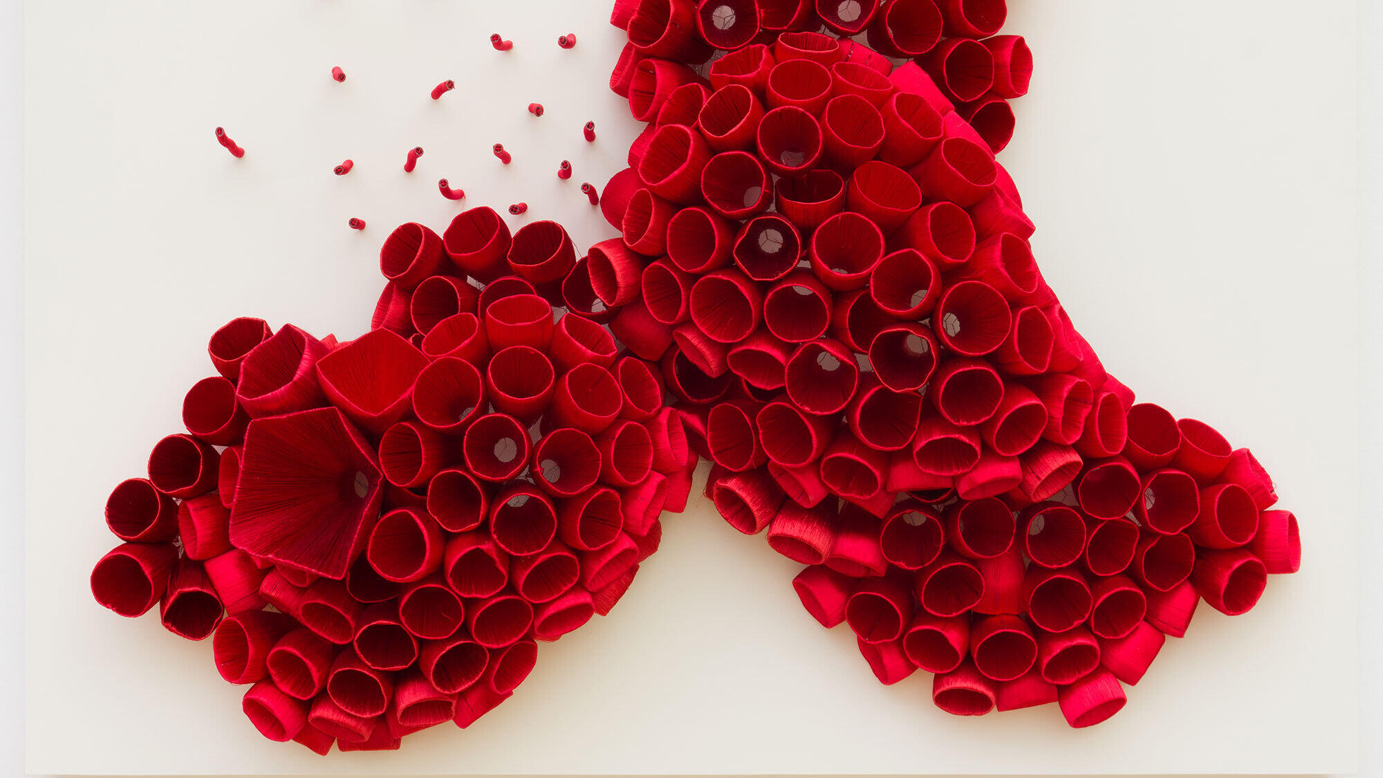 Threads That Remember, Ausstellung, Kunstausstellung, Köln, Galerie Schenkweitzdörfer, Histoire de Tripes, Ghizlane Sahli