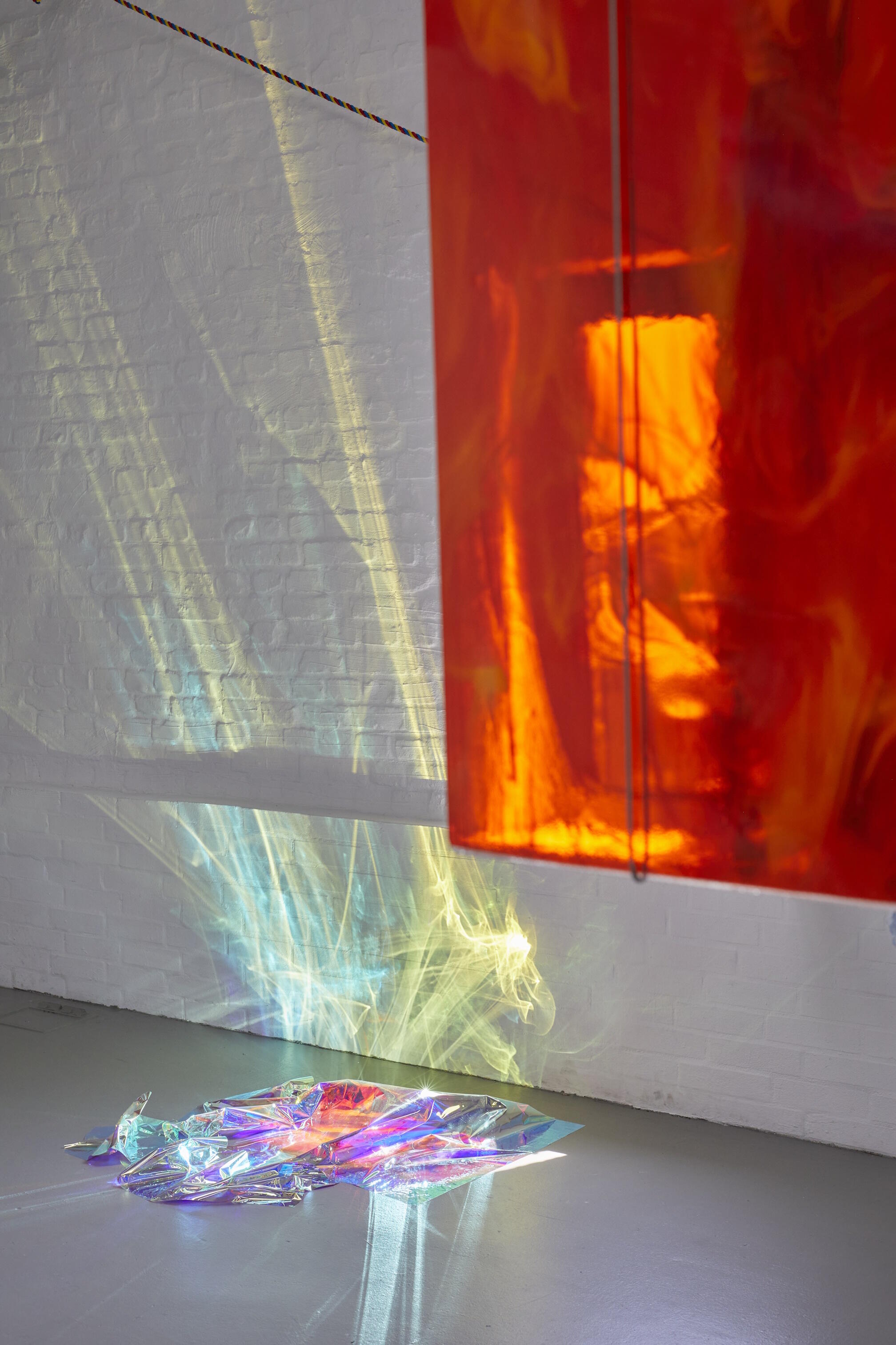 Rosa Tharrats, We are Full of Winds and Sea and Solar Threads, Ausstellung, Kunstausstellung, Münster, Kunsthalle Münster, Vestir el viento, Moritz Hagedorn, Installationsansicht