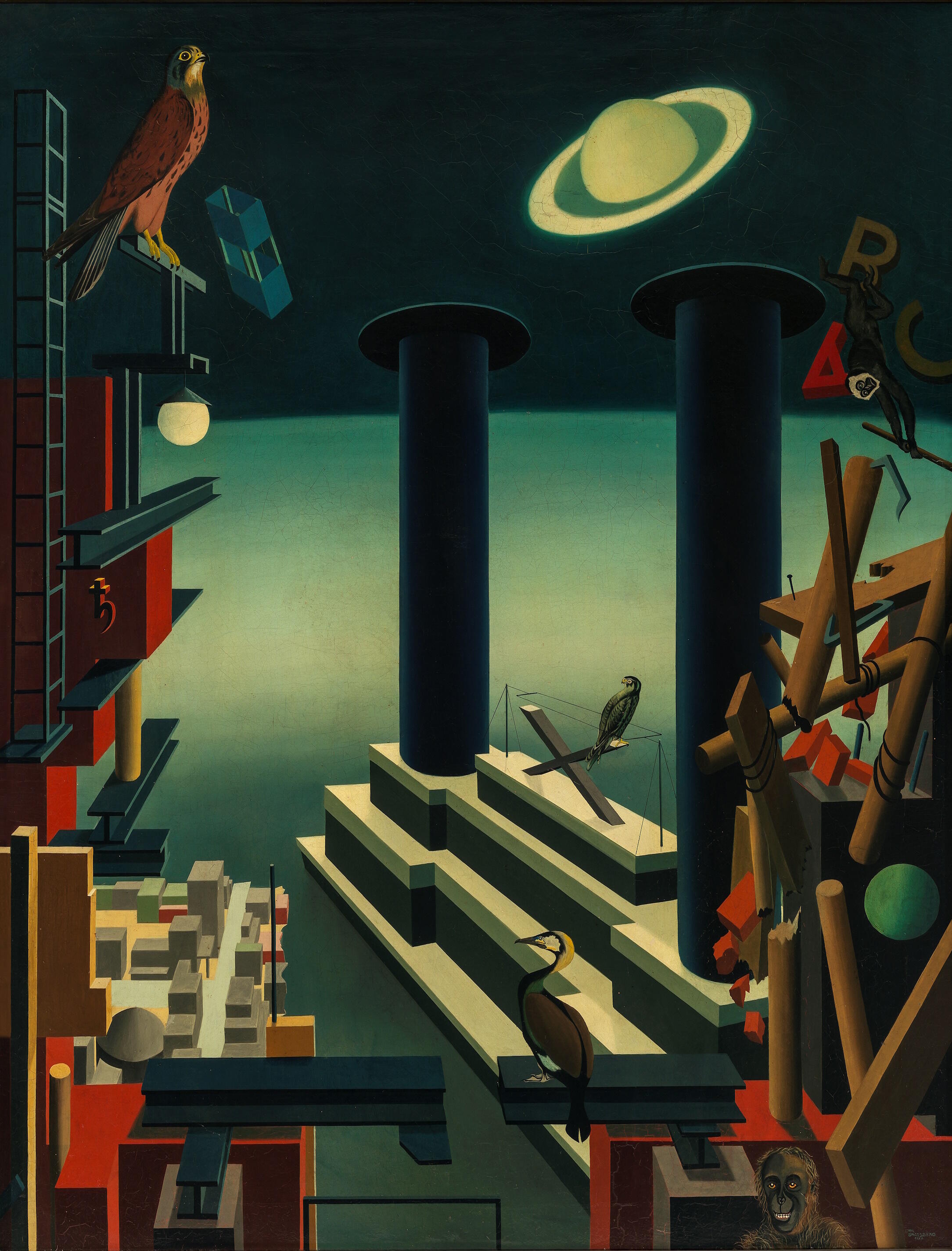 Carl Grossberg, Sachlich magisch visionär, Ausstellung, Kunstausstellung, Wuppertal, Von der Heydt Museum, Traumbild Rotor, Nachlass Carl Grossberg, Galerie Michael Hasenclever, Walter Bayer