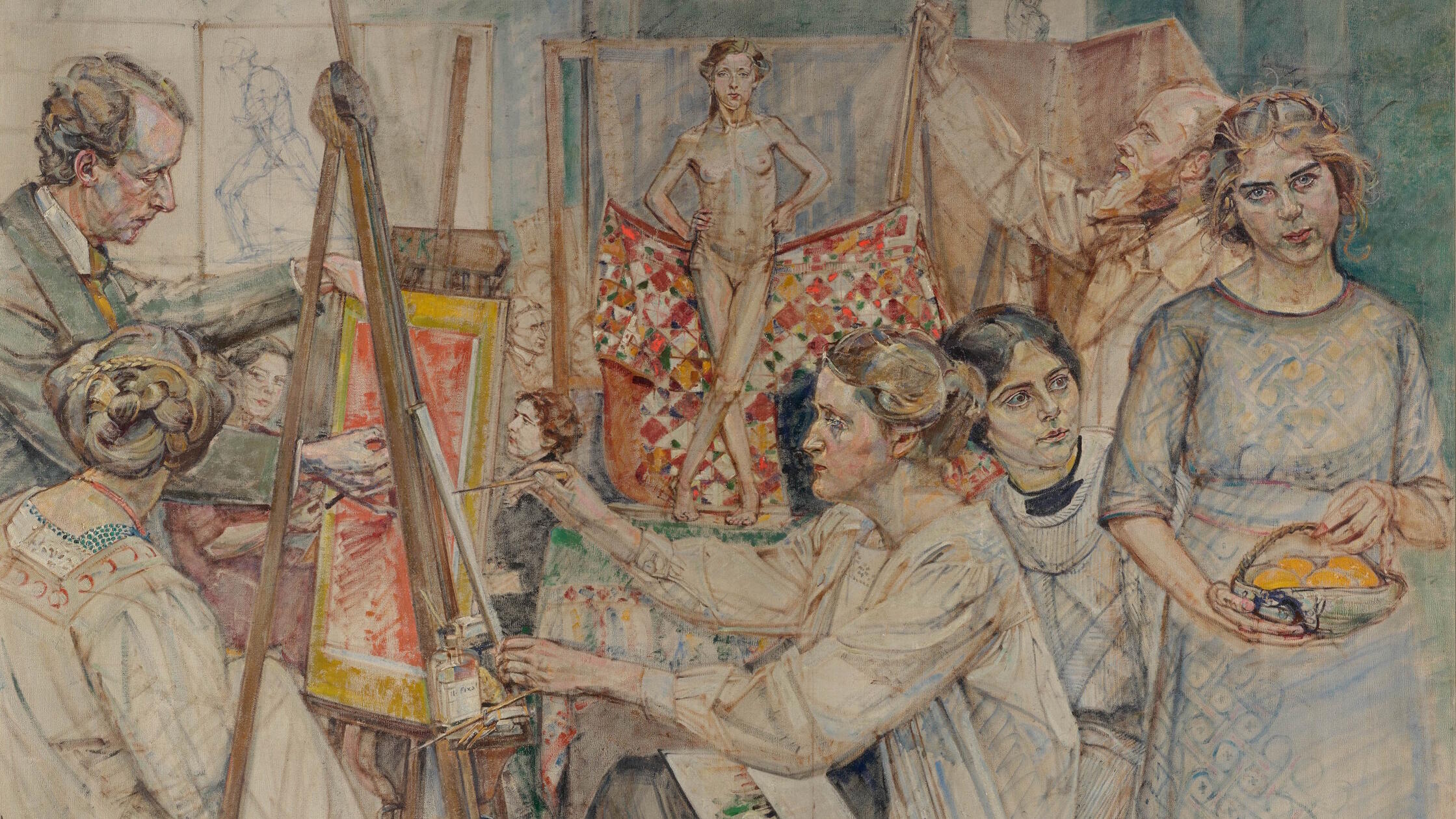 Künstlerinnen! Von Monjé bis Münter, Ausstellung, Kunstausstellung, Düsseldorf, Kunstpalast, Gertrud von Kunowski, Die Malschule Atelier der Kuenstlerin in Duesseldorf, Bauhaus Archiv Berlin