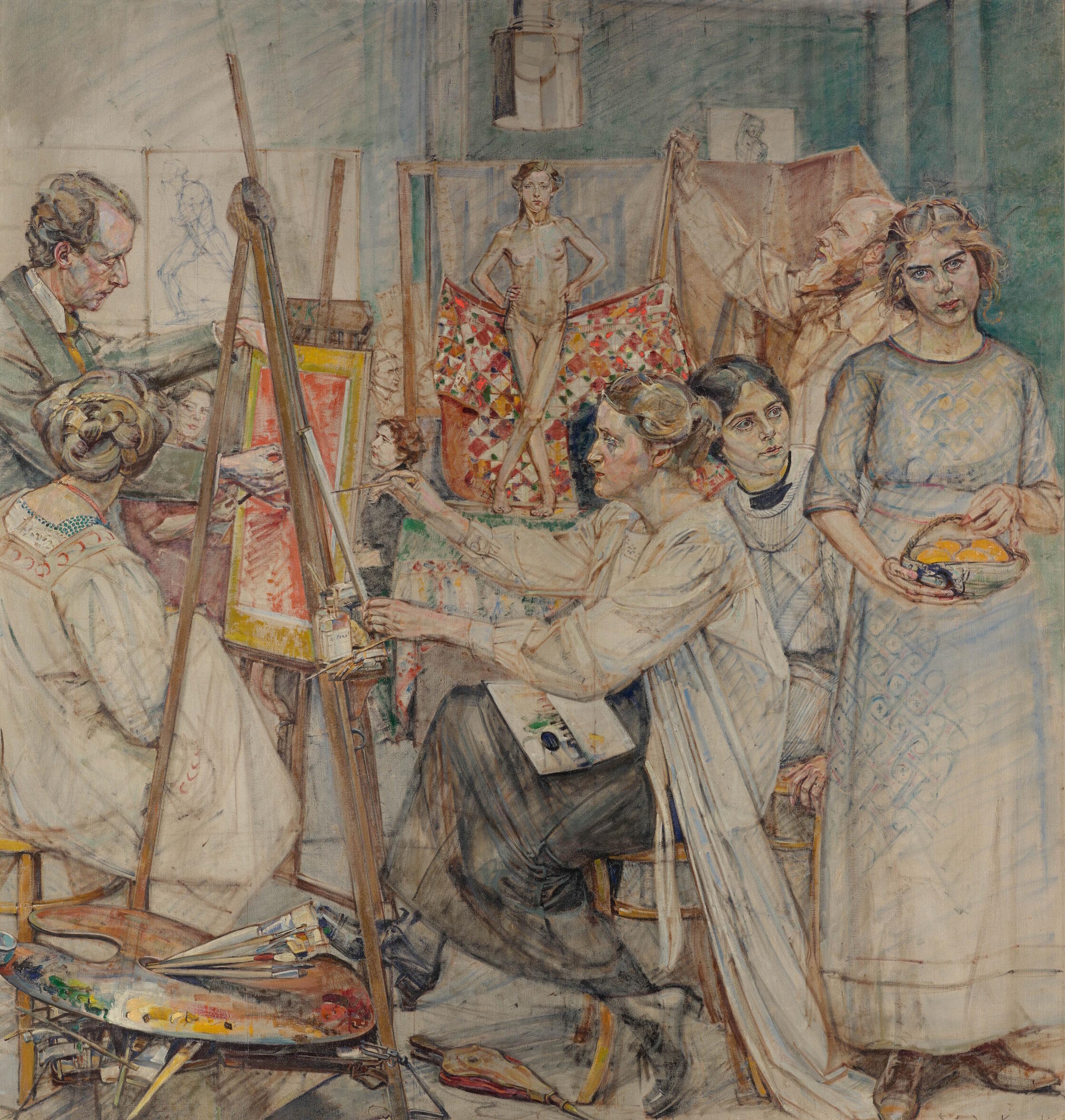 Künstlerinnen! Von Monjé bis Münter, Ausstellung, Kunstausstellung, Düsseldorf, Kunstpalast, Gertrud von Kunowski, Die Malschule Atelier der Kuenstlerin in Duesseldorf, Bauhaus Archiv Berlin