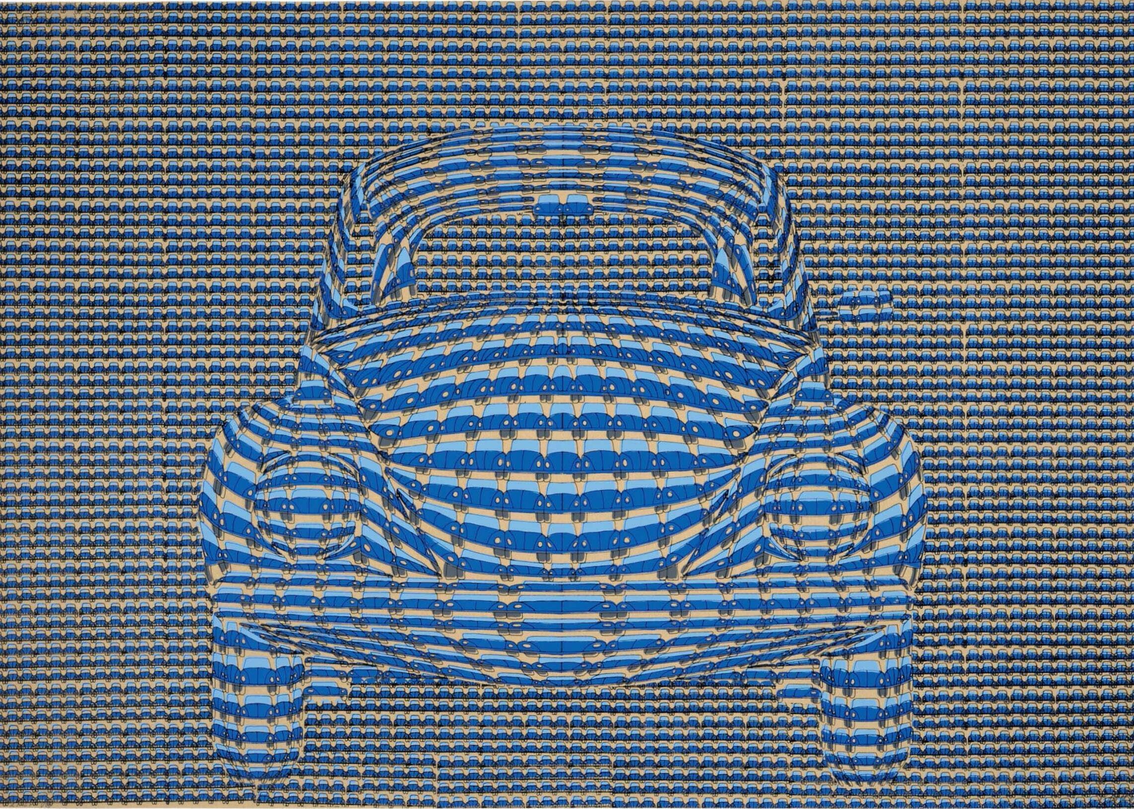 German Pop Art, Ausstellung, Kunstausstellung, Oberhausen, Ludwiggalerie Schloss Oberhausen, Thomas Bayrle, VW Käfer, VG Bild-Kunst