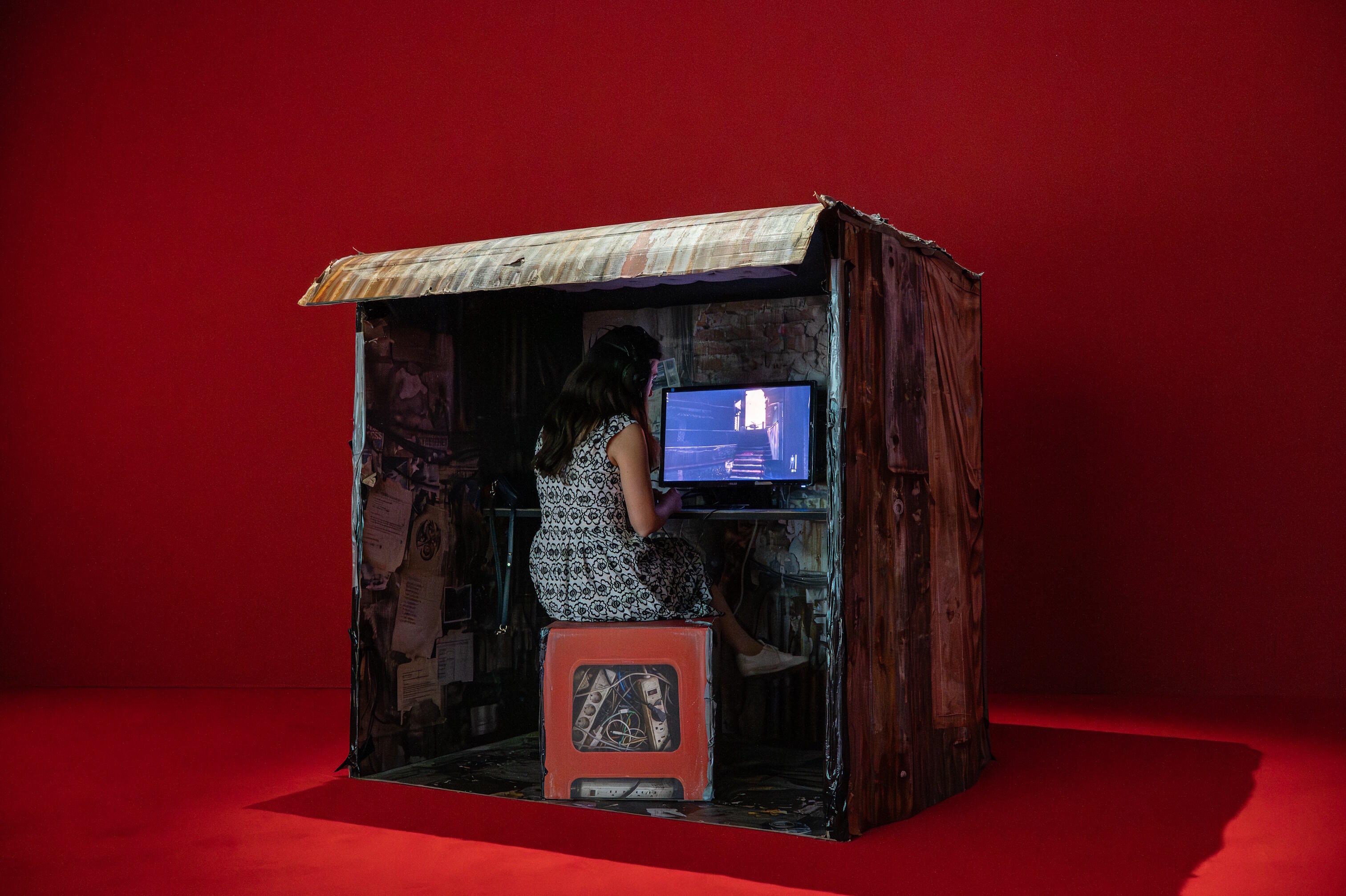 Jon Rafman, Main Stream Media, Ausstellung, Kunstausstellung, Düsseldorf, Kunstsammlung NRW – K 21, Installationsansicht, Linda Inconi-Jansen