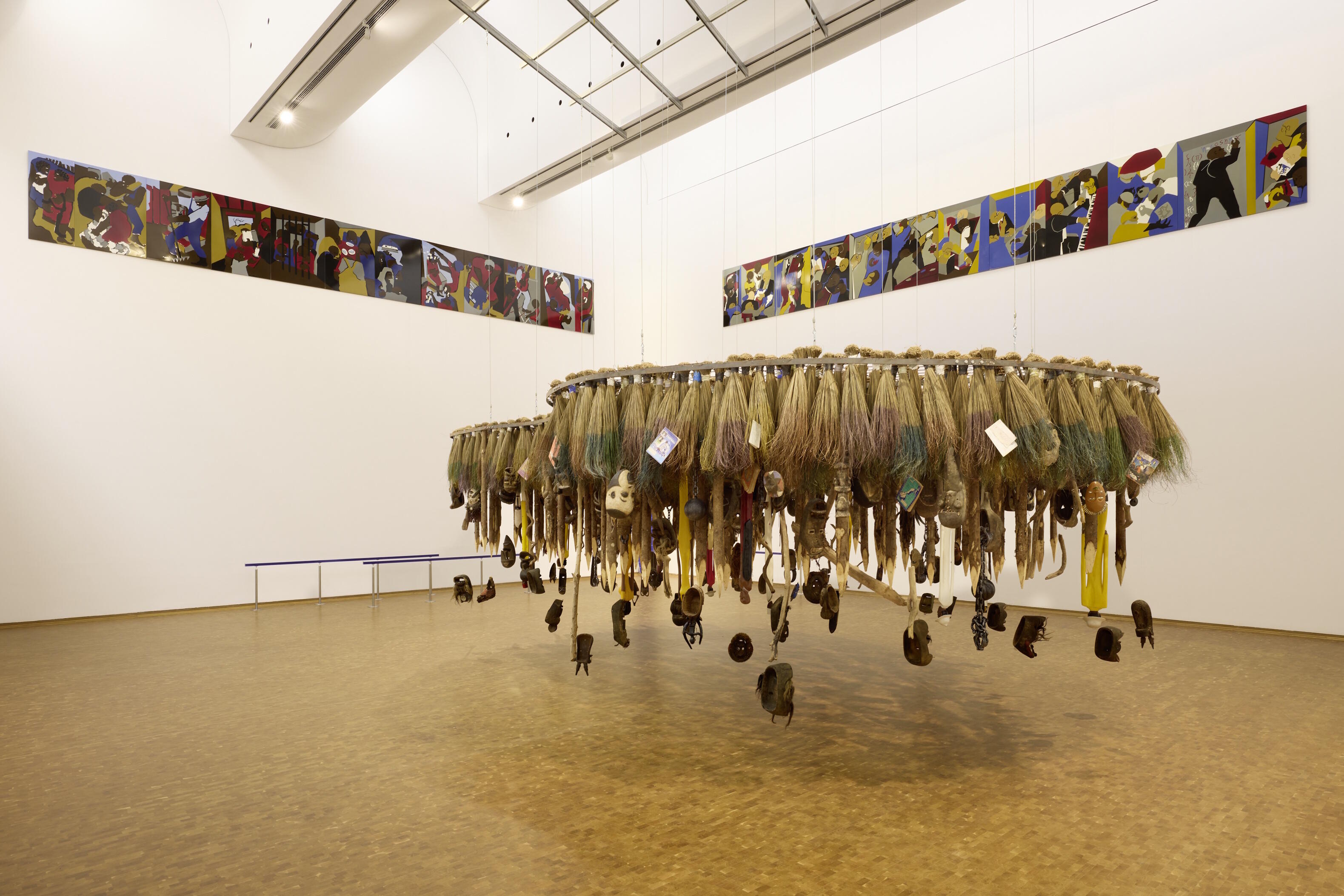 Along the Color Line, Ausstellung, Kunstausstellung, Köln, Museum Ludwig, Installationsansicht, Pascale Marthine Tayou, Things fall apart, Karl Krüger, Historisches Archiv der Stadt Köln, Rheinisches Bildarchiv, VG Bild-Kunst