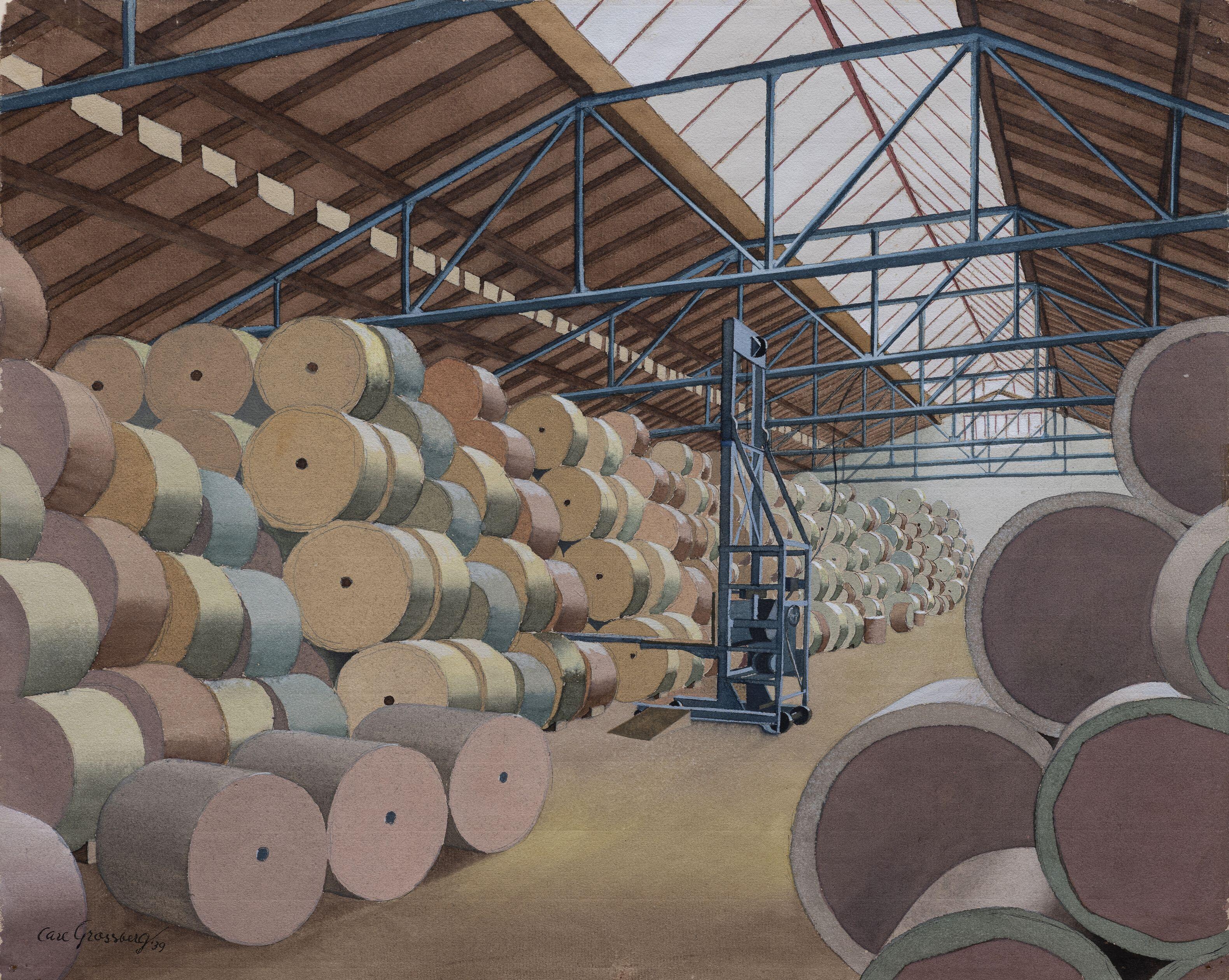 Carl Grossberg, Sachlich magisch visionär, Ausstellung, Kunstausstellung, Wuppertal, Von der Heydt Museum, Papierlager, Rainer Wengel, Museum im Kulturspeicher Würzburg