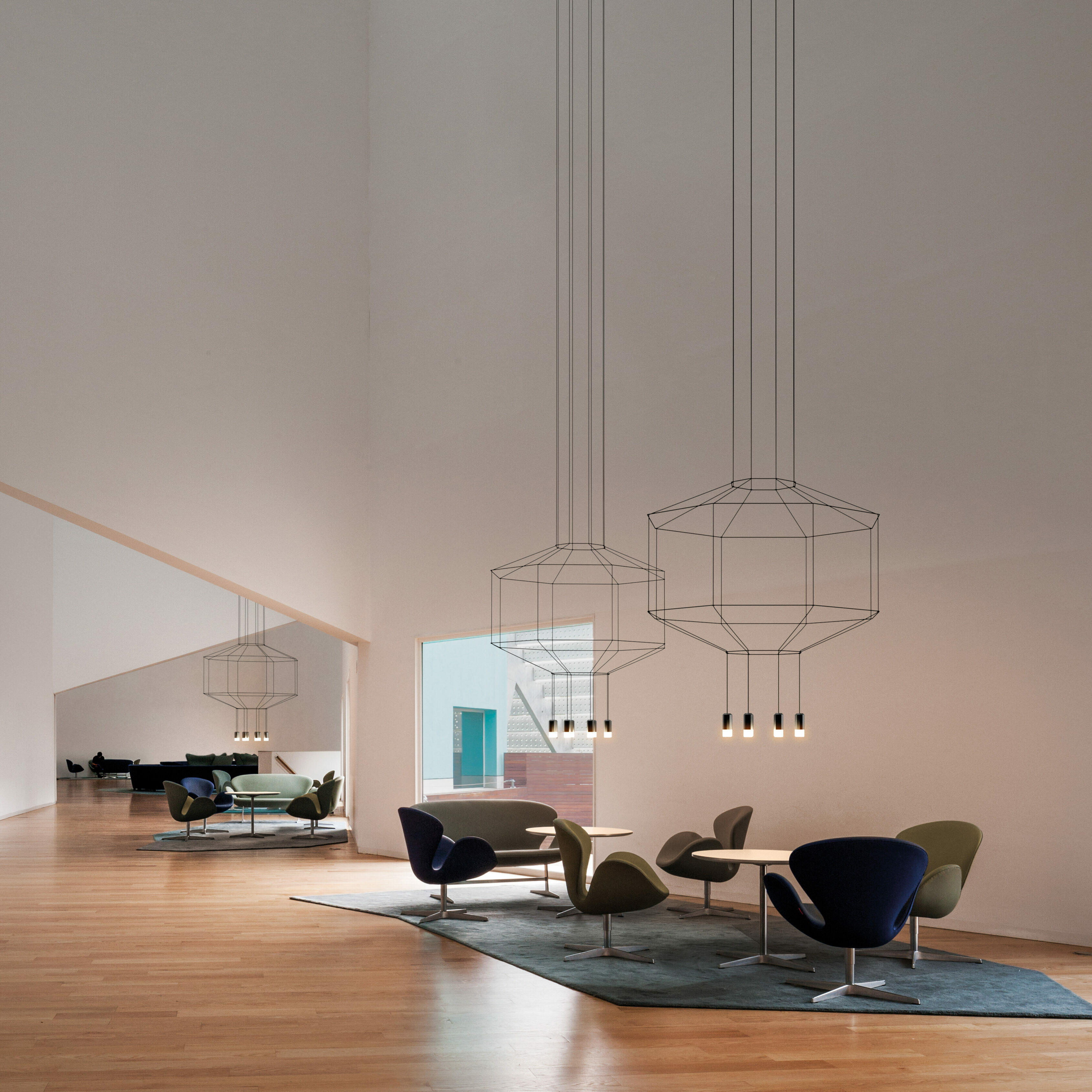 wireflow arik levy haengelampe design inneneinrichtung einrichtungsidee restaurant café