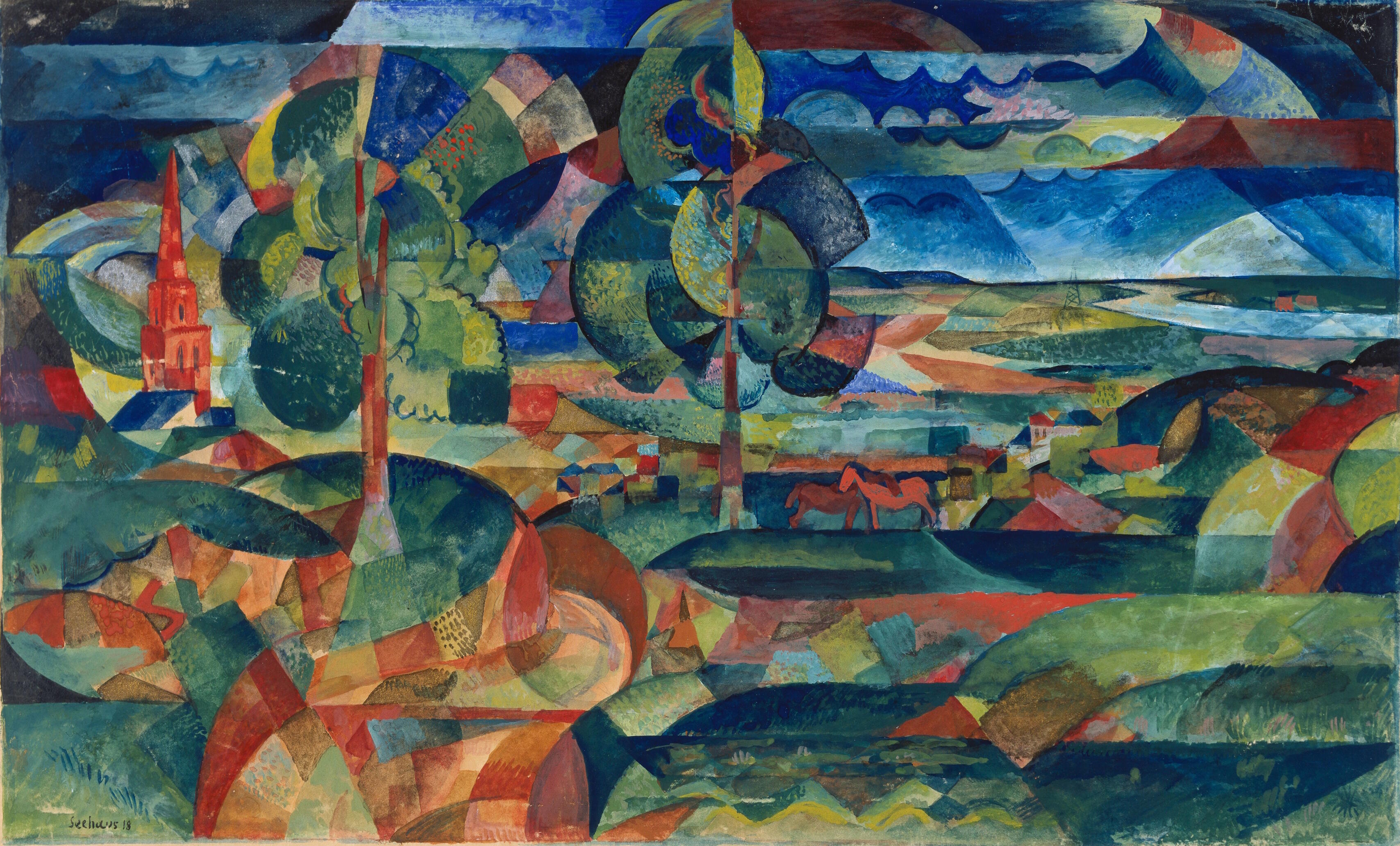 Menschen und Geschichten, Ausstellung, Kunstausstellung, Bonn, Kunstmuseum Bonn, Paul Adolf ,Seehaus Blick in die Ebene, Reni Hansen