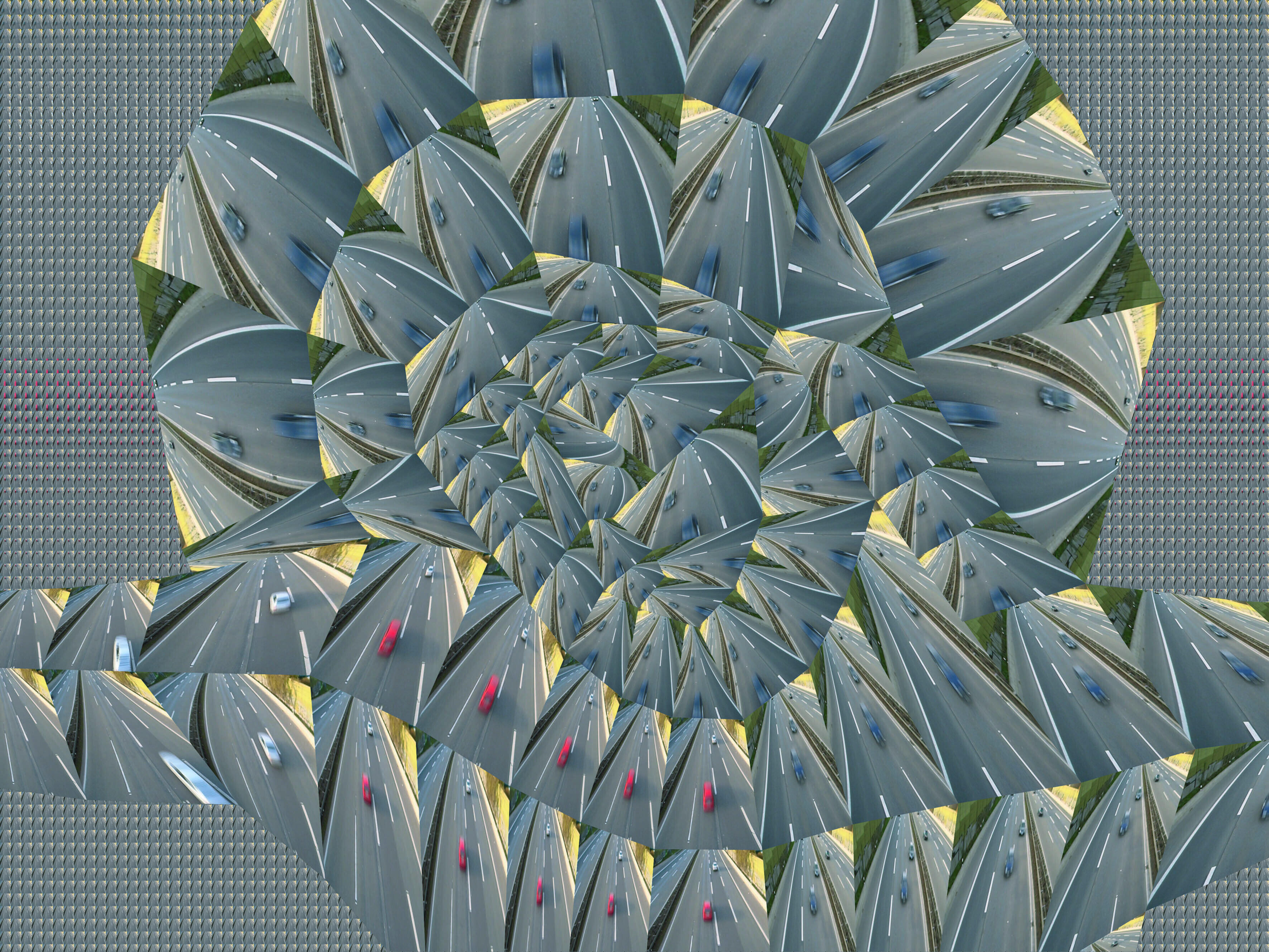 Thomas Bayrle, Fröhlich sein!, Ausstellung, Kunstausstellung, Frankfurt am Main, Schirn Kunsthalle, Ausstellungsansicht, Philip Johnson, The New York Times, Norbert Miguletz