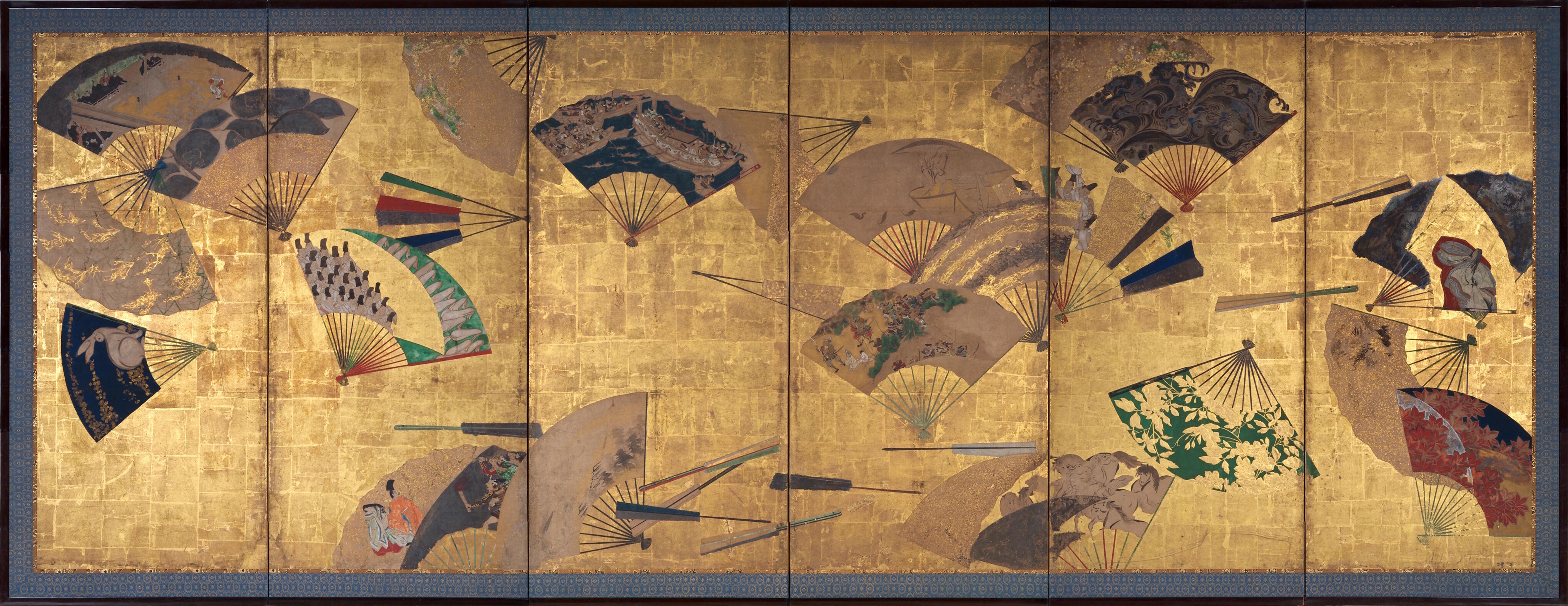 Unter einem Himmel, Ausstellung, Kunstausstellung, Neuss, Langen Foundation, Treibende Fächer,
Sōtatsu-Studio