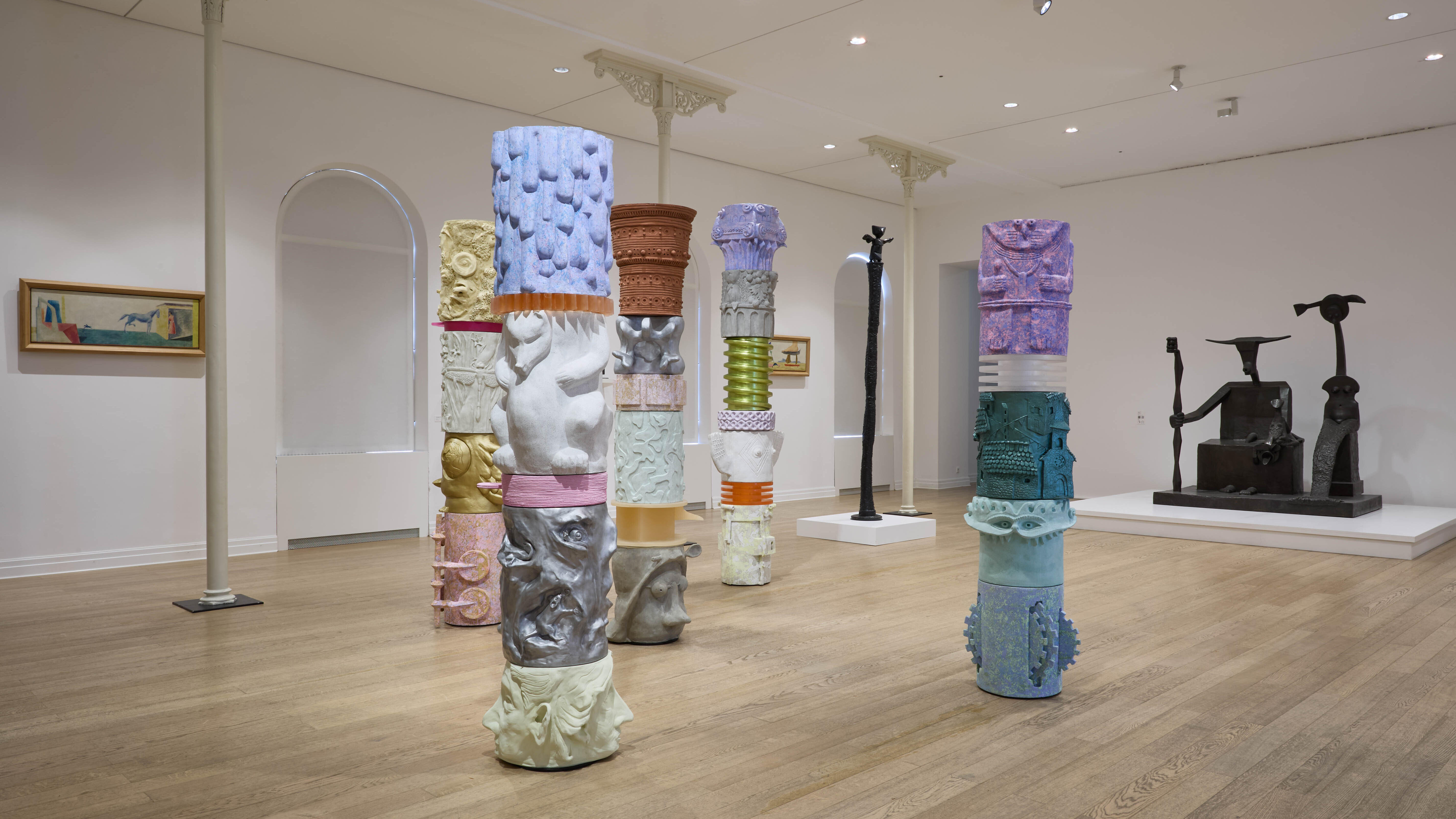 Marion Verboom, Loplop, Christoph Westermeier, Sedona Vogel, Ausstellung, Kunstausstellung, Brühl, Max Ernst Museum, Frauke Dannert, Achronien, VG Bild-Kunst, Jürgen Vogel, LVR, Installationsansicht
