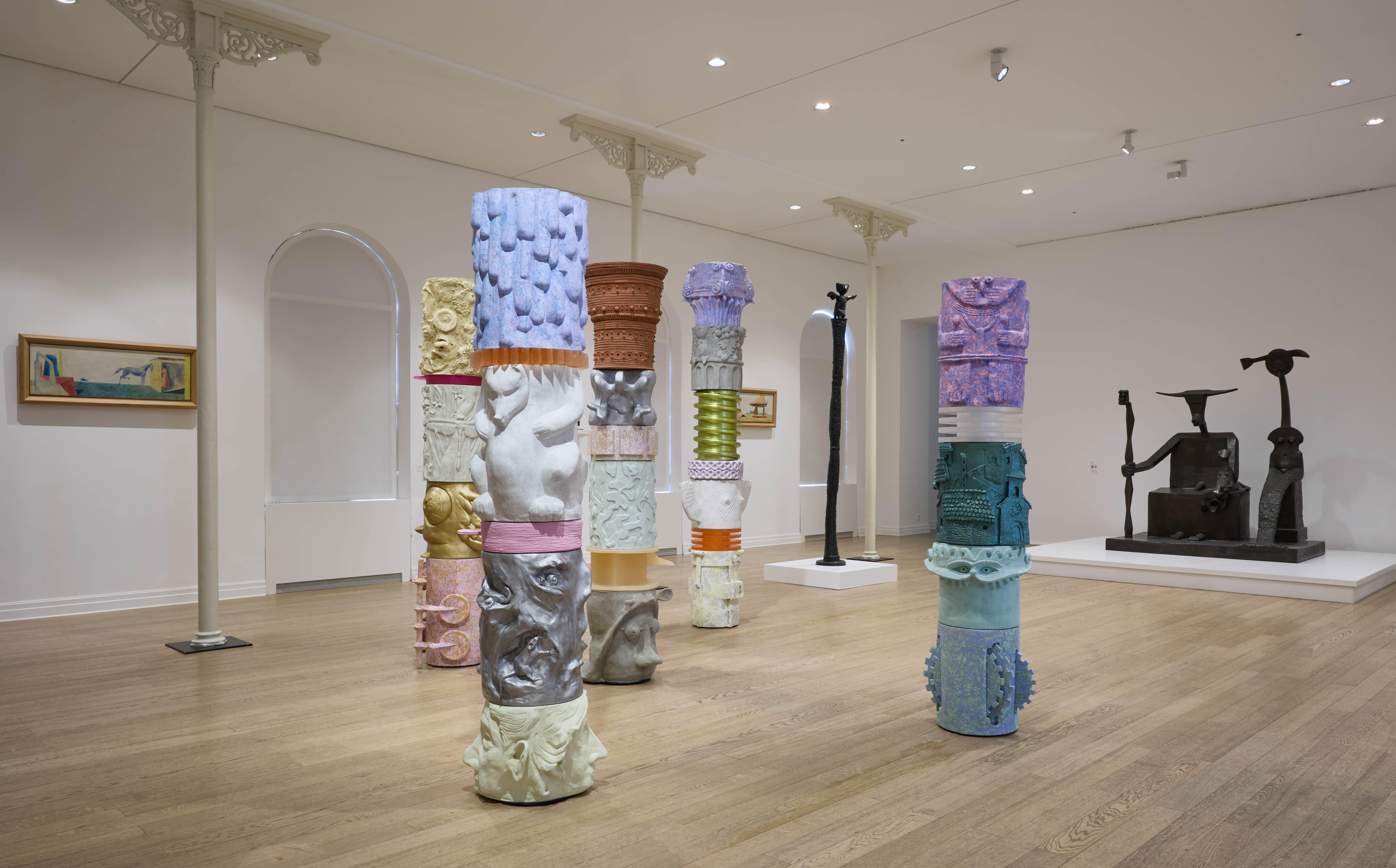 Marion Verboom, Loplop, Christoph Westermeier, Sedona Vogel, Ausstellung, Kunstausstellung, Brühl, Max Ernst Museum, Frauke Dannert, Achronien, VG Bild-Kunst, Jürgen Vogel, LVR, Installationsansicht