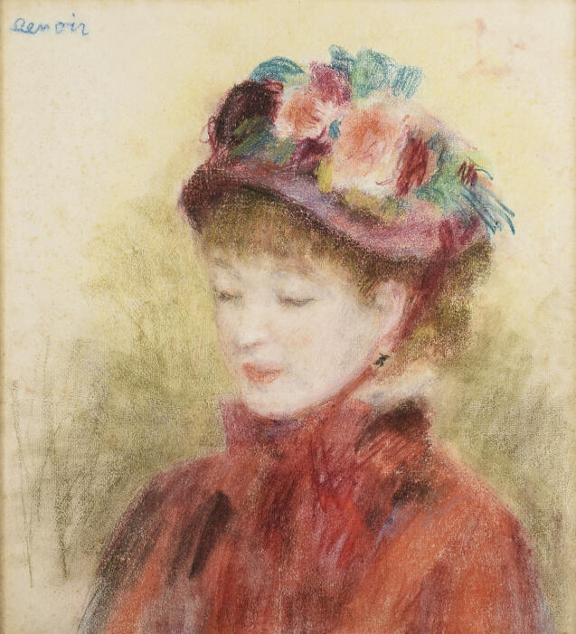 Monet – Cézanne - Matisse, Ausstellung, Kunstausstellung, Düsseldorf, Kunstpalast, Pierre Auguste Renoir, Junge Frau mit Blumenhut, Ruland Photodesign