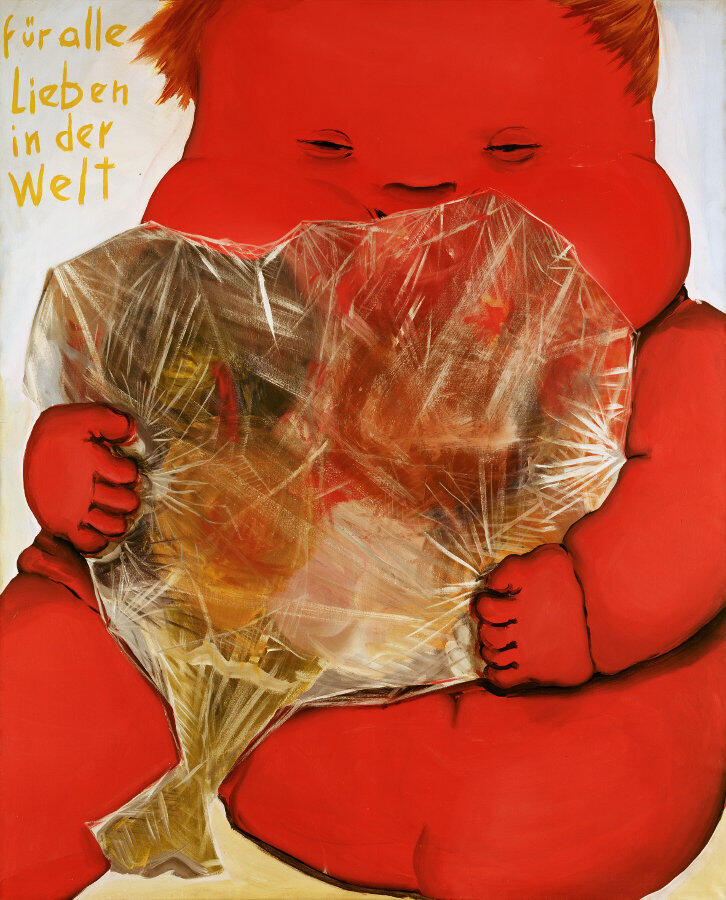 Jörg Immendorf, Ausstellung, Kunstausstellung, Düsseldorf, Kunstpalast, Für alle Lieben in der Welt, Kunstmuseum Karlsruhe, Heinz Pelz, Karlsruhe, Nachlass Jörg Immendorff