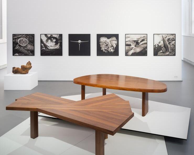 Charlotte Perriand, L’Art d’habiter / Die Kunst des Wohnens, Ausstellung, Kunstausstellung, Innenarchitektur, Möbel, Design, Krefeld, Kaiser Wilhelm Museum, Haus Esters, Haus Lange, Ventaglio table, Cassina iMaestri Collection, VG Bild-Kunst, Bonn, Dirk Rose